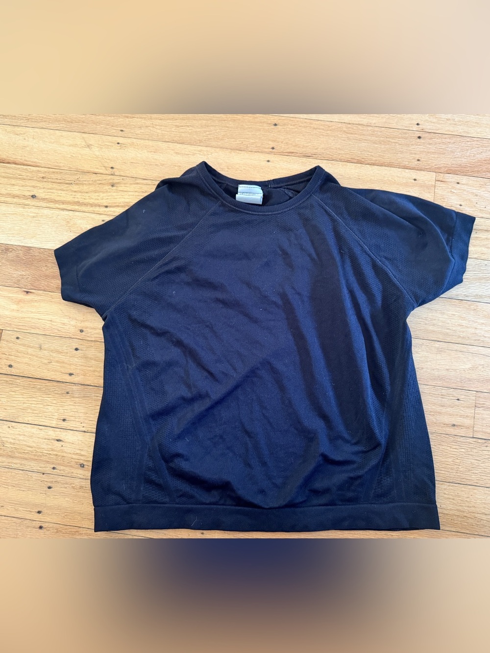 Athleta Girls Black Sports Tee- waist length